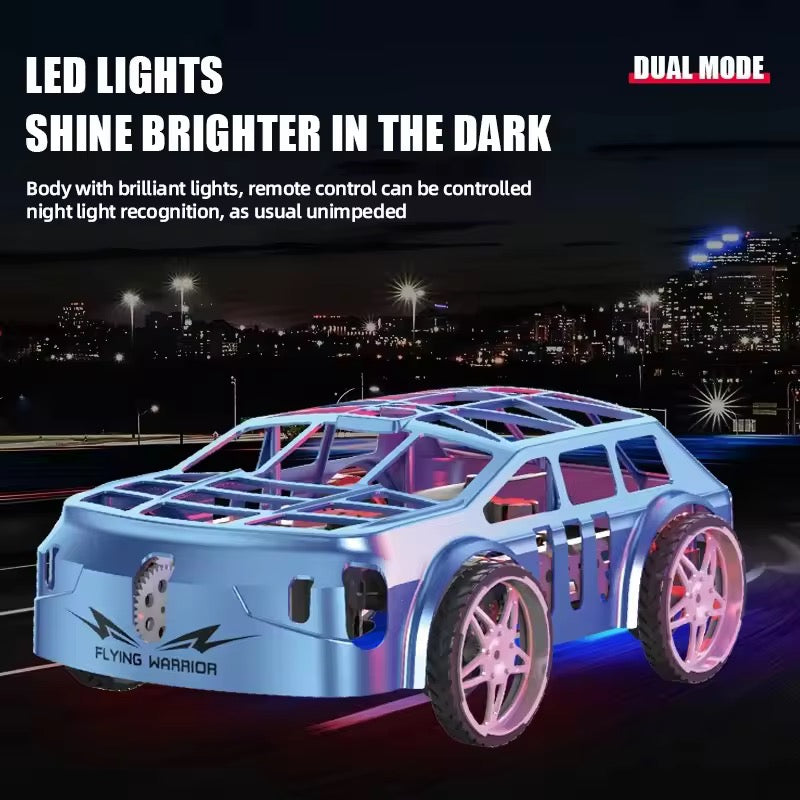 2-in-1 RC Mini Flying Car &amp; Drone – Remote Control Vehicle with Lights
