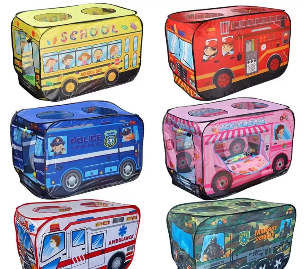 Kids Bus Tent Playhouse – Fun Adventure Theme Play Tent for Kids