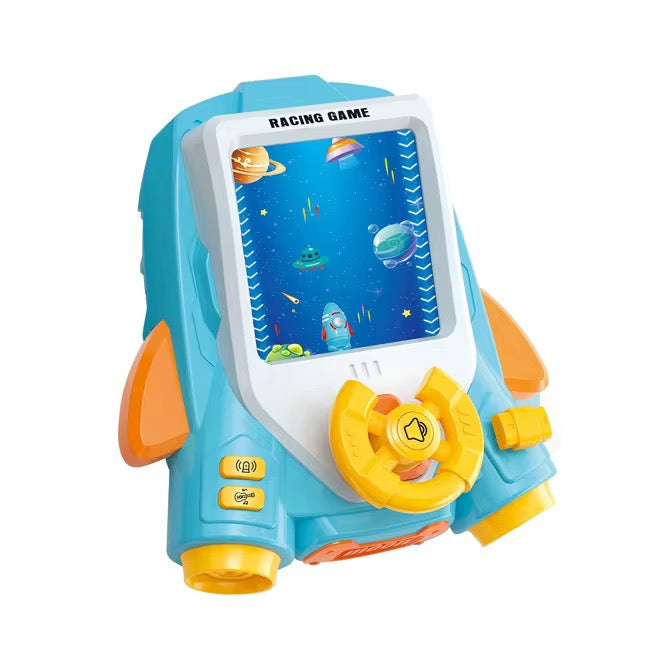 Space Adventure Rocket Car Simulator – Steering Wheel Toy for Kids
