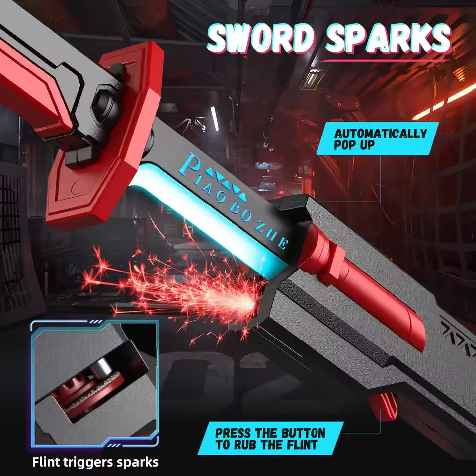 Kids Multi-Color Battle Laser Sword with Smoke – LED Light-Up Action Toy