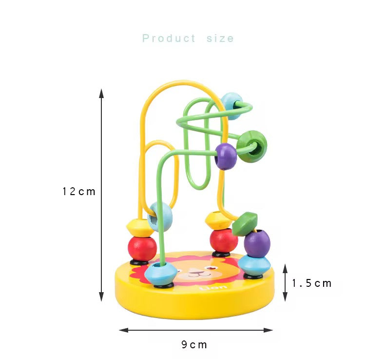 Montessori Wooden Beads Maze Toy – Educational Roller Coaster Puzzle for Kids