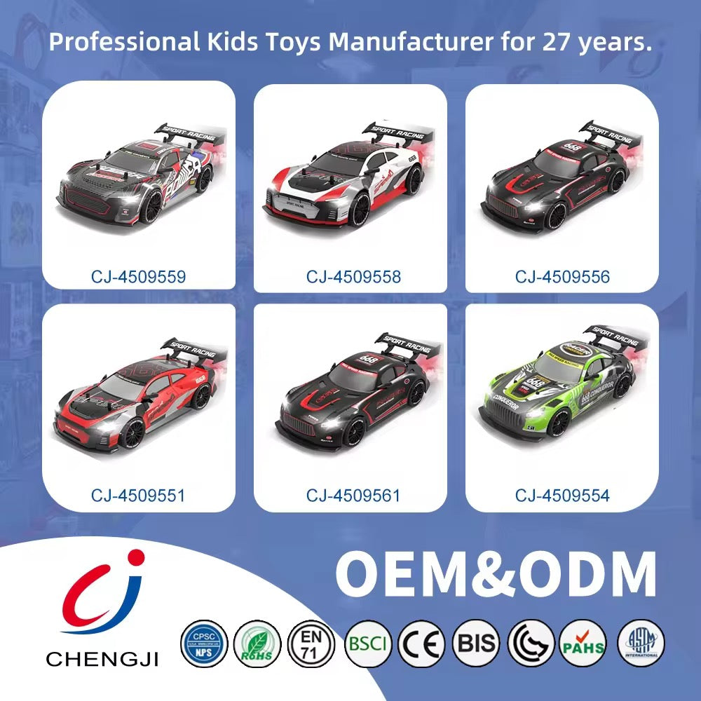 RC Sports Drift Car with Lights &amp; Water Spray – 2.4G Racing Car for Kids