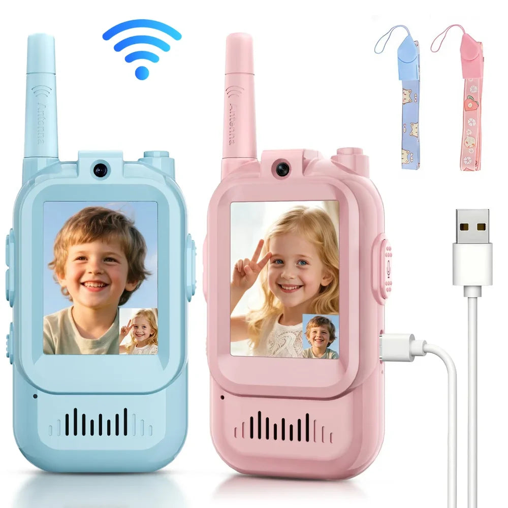 2PCS Rechargeable Kids Video Call Walkie Talkie – Smart Interactive Communication Toy