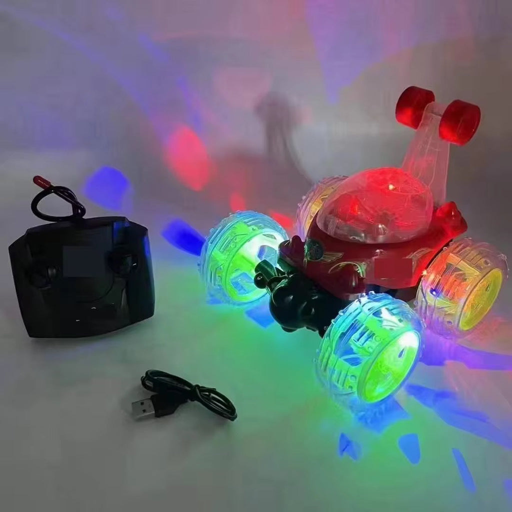 Remote Control Dancing Stunt Car for Kids – Large Size, 360° Rotating Action Toy