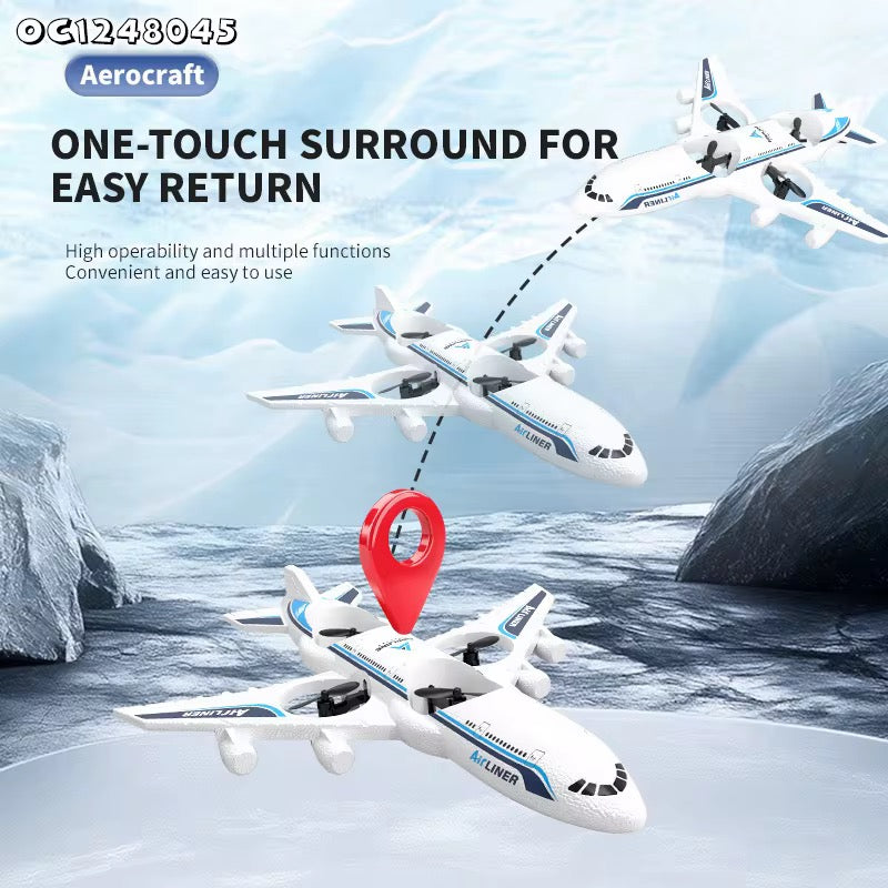 Remote Control Passenger Airplane – 2.4GHz RC Aircraft with 360° Rolls & Flight Circling