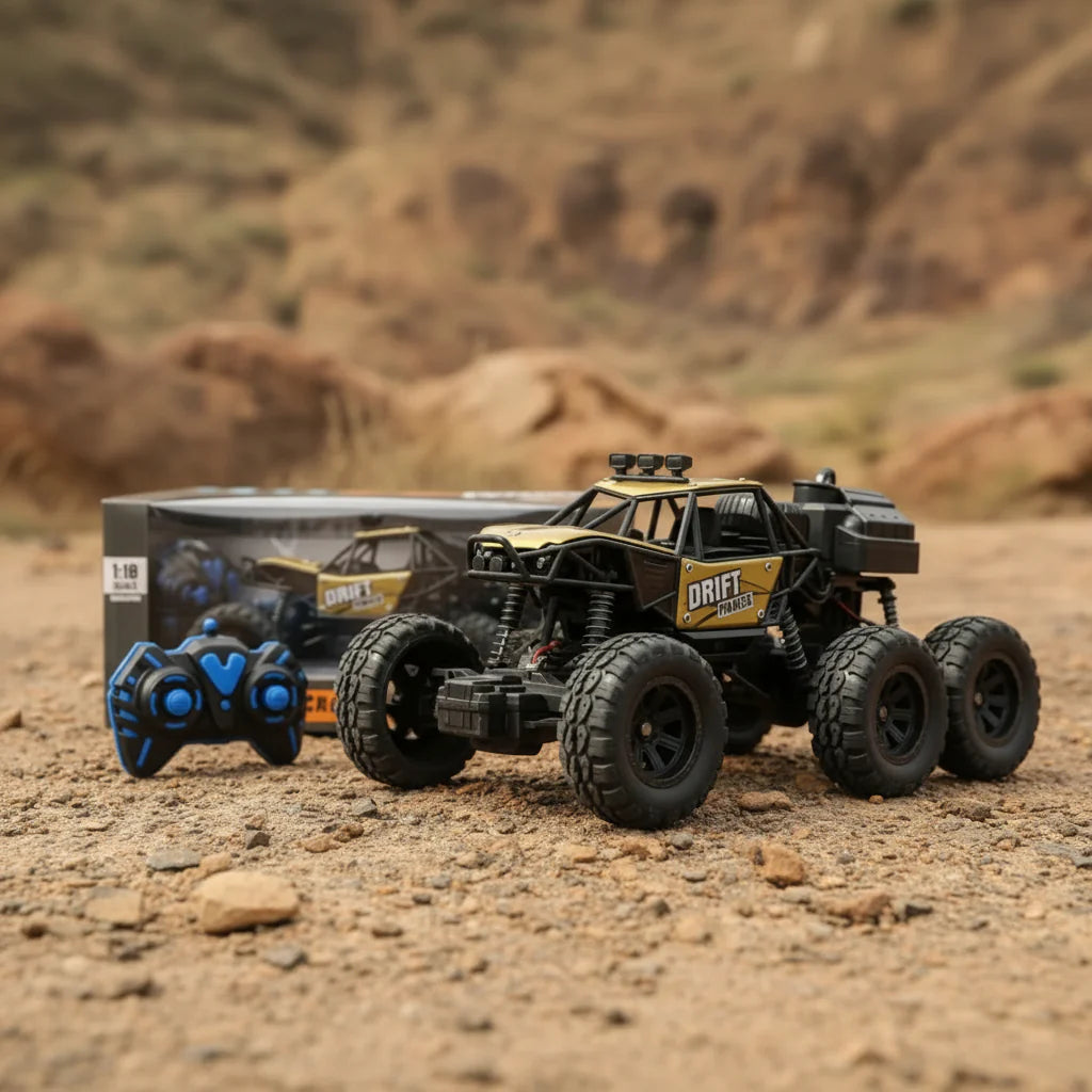 RC Spray Rock Crawler Jeep 1:18 Scale – Off-Road Remote Control Climbing Car for Kids