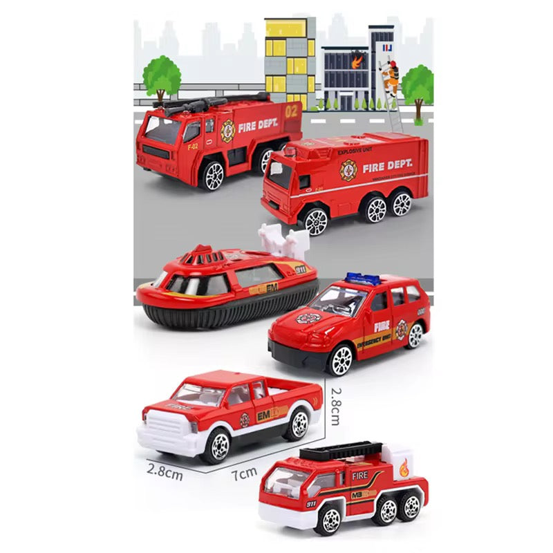 Pack of 4 Mini Metal Cars – Die-Cast Model Set for Kids