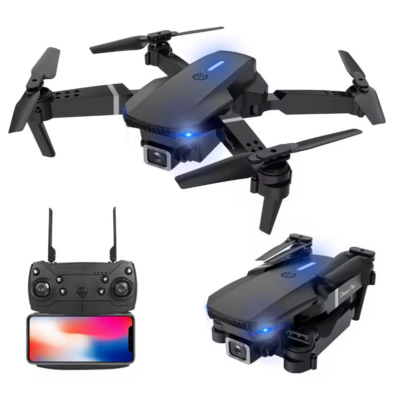 E88 Pro Foldable Drone with WiFi Camera – Portable RC Drone with One-Key Takeoff &amp; 3 Speed Modes