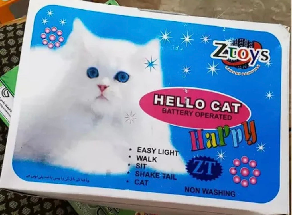 Hello Cat Toy – Lights, Walks &amp; Sits Interactive Pet Toy for Kids