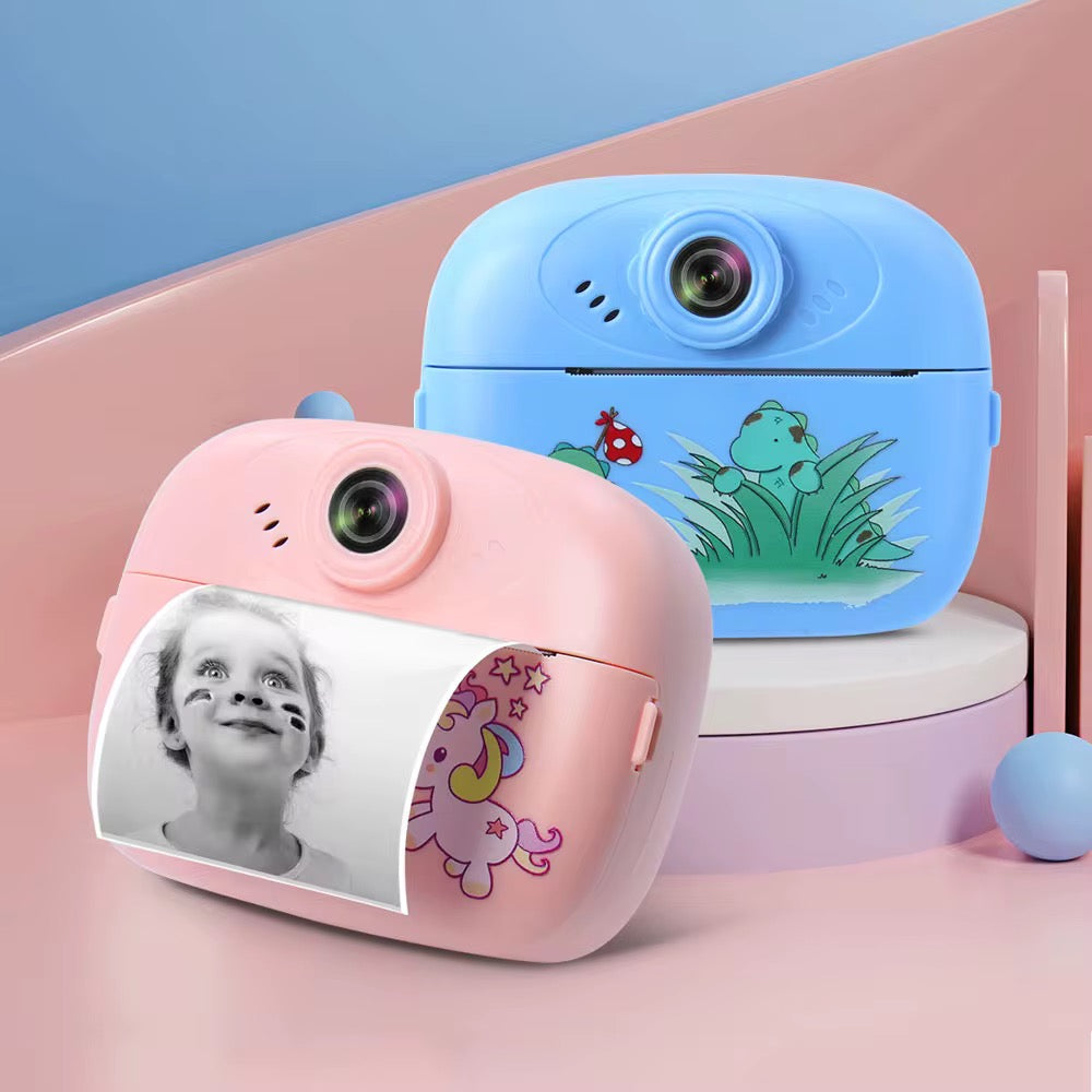 Rechargeable Instant Print Camera with Paper – Kids Instant Photo Printing Toy Camera