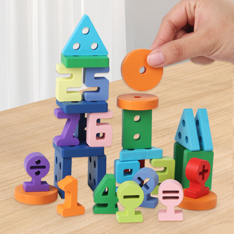 Wooden Number Board – Counting, Sorting & Stacking Learning Toy for Kids