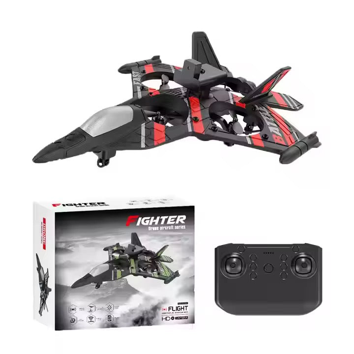 RC Fighter Jet Drone Stunt Plane – Remote Control Aircraft with Lights &amp; 360° Flips