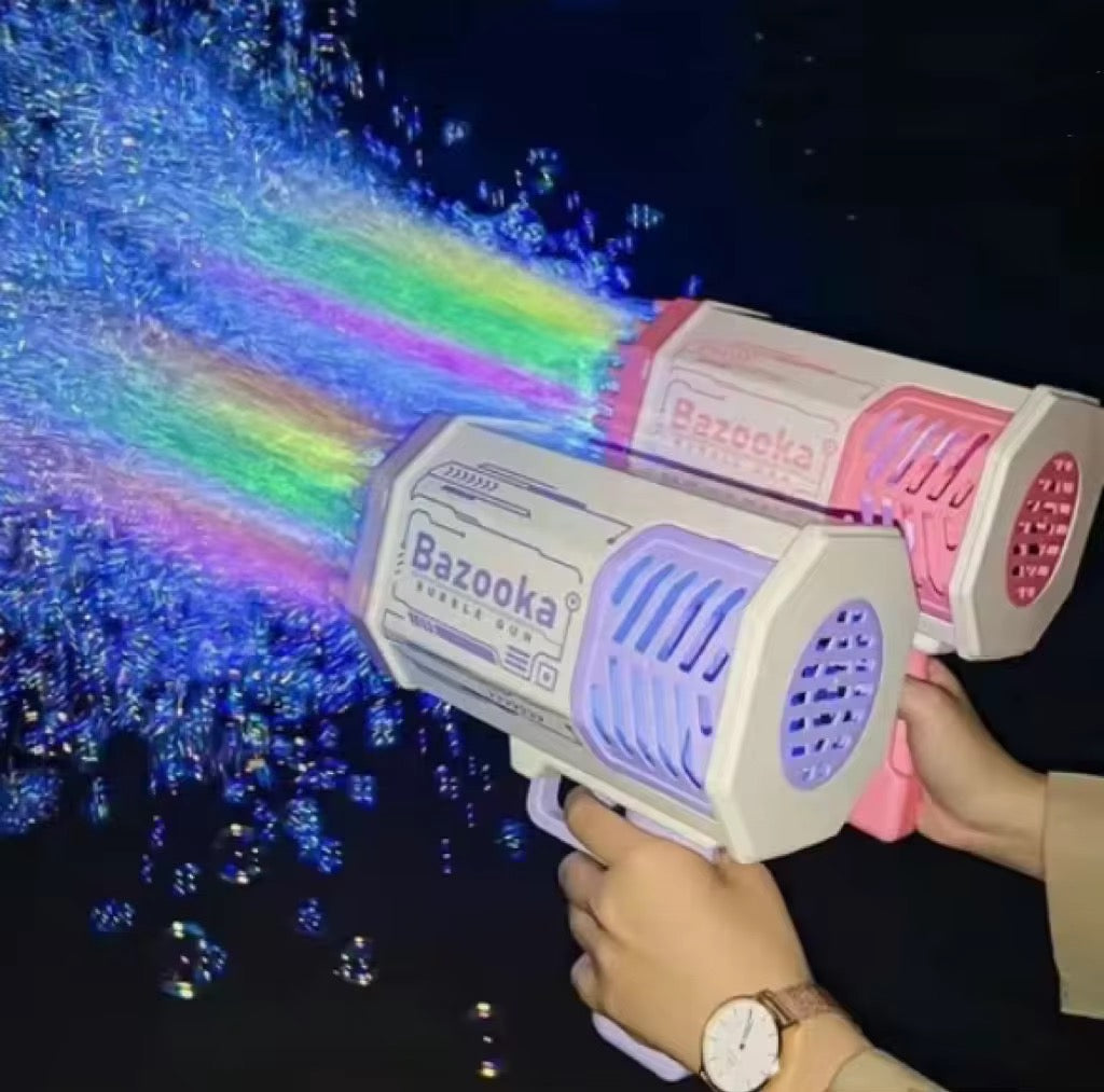 69-Hole Bazooka Bubble Gun – Automatic High-Output Bubble Blaster Toy for Kids