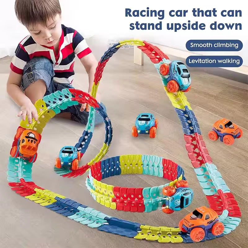 3D Glow Racing Track Set – Flexible &amp; Fun Car Toy for Kids