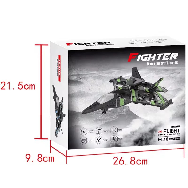RC Fighter Jet Drone Stunt Plane – Remote Control Aircraft with Lights &amp; 360° Flips