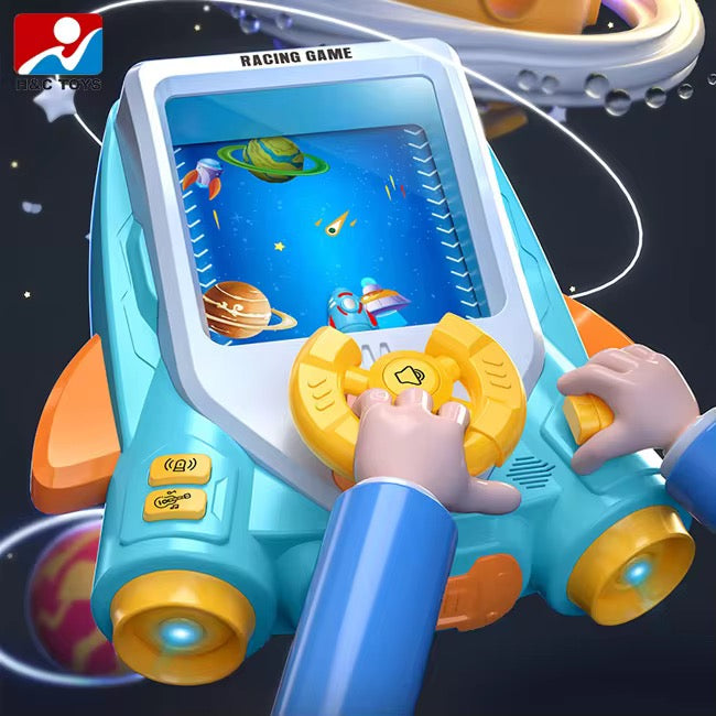 Space Adventure Rocket Car Simulator – Steering Wheel Toy for Kids