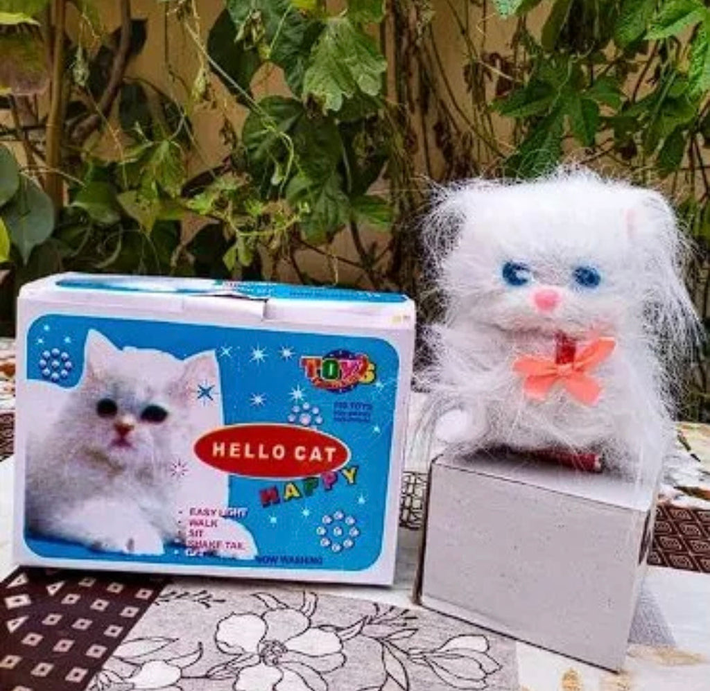Hello Cat Toy – Lights, Walks &amp; Sits Interactive Pet Toy for Kids