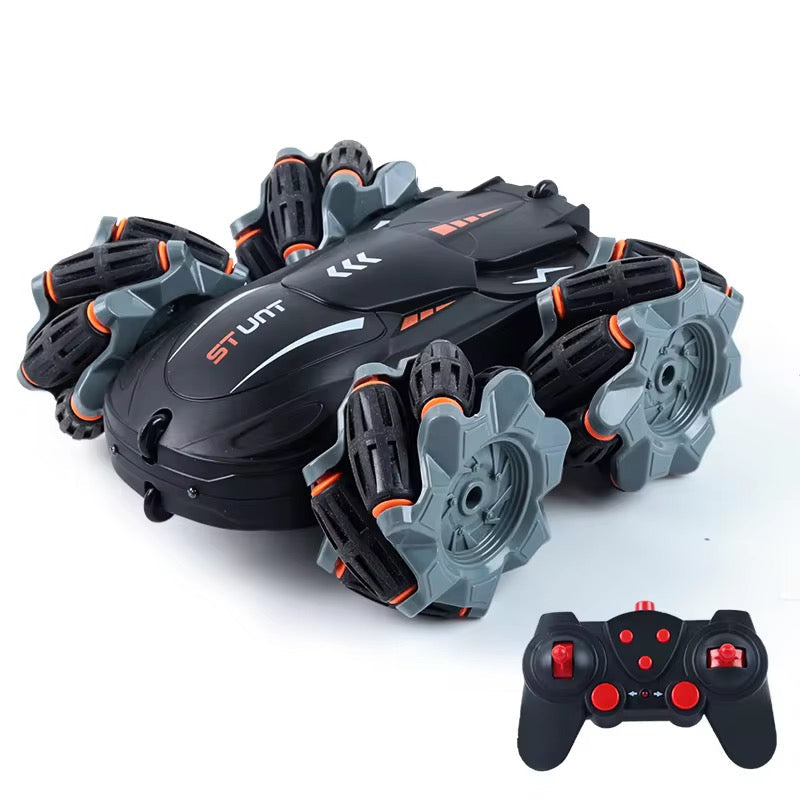 2-in-1 Remote Control Stunt Car with Watch &amp; Remote – 4WD Off-Road Acrobatic Toy
