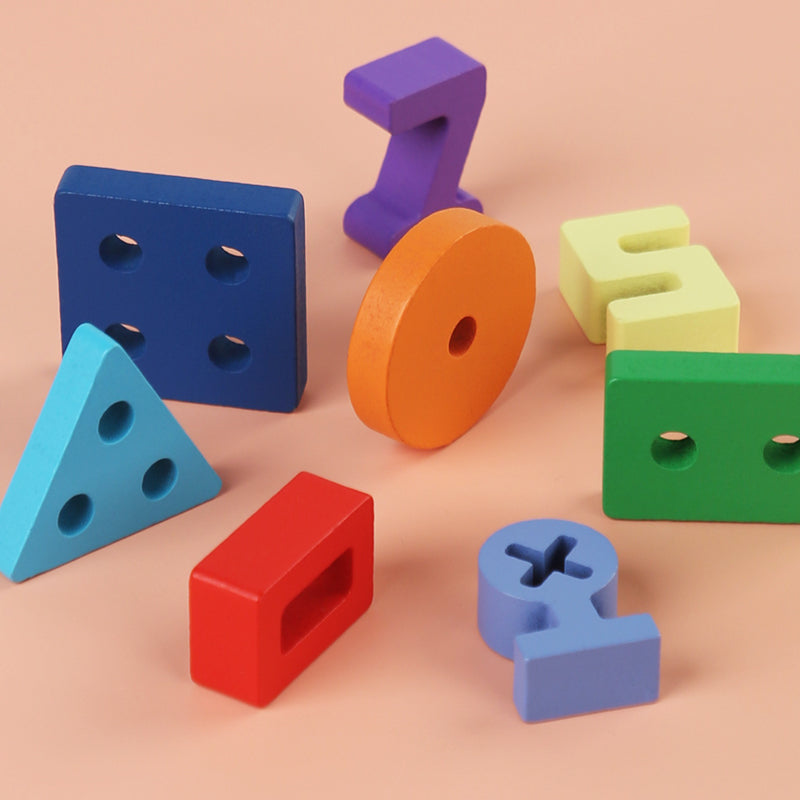 Wooden Number Board – Counting, Sorting & Stacking Learning Toy for Kids