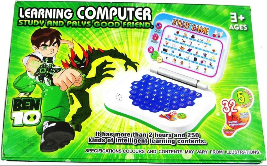 Kids Educational Learning Laptop Toy – Ben 10 Character Edition