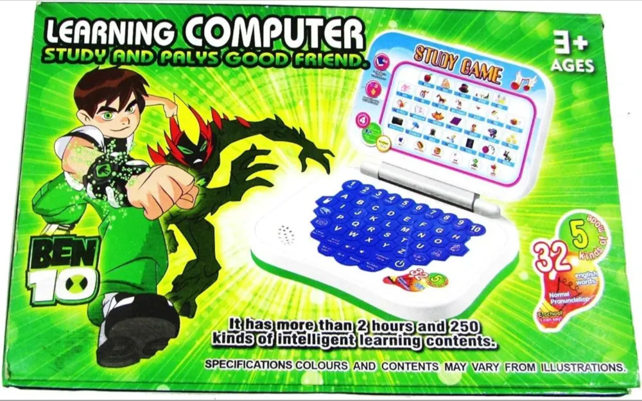 Kids Educational Learning Laptop Toy – Ben 10 Character Edition