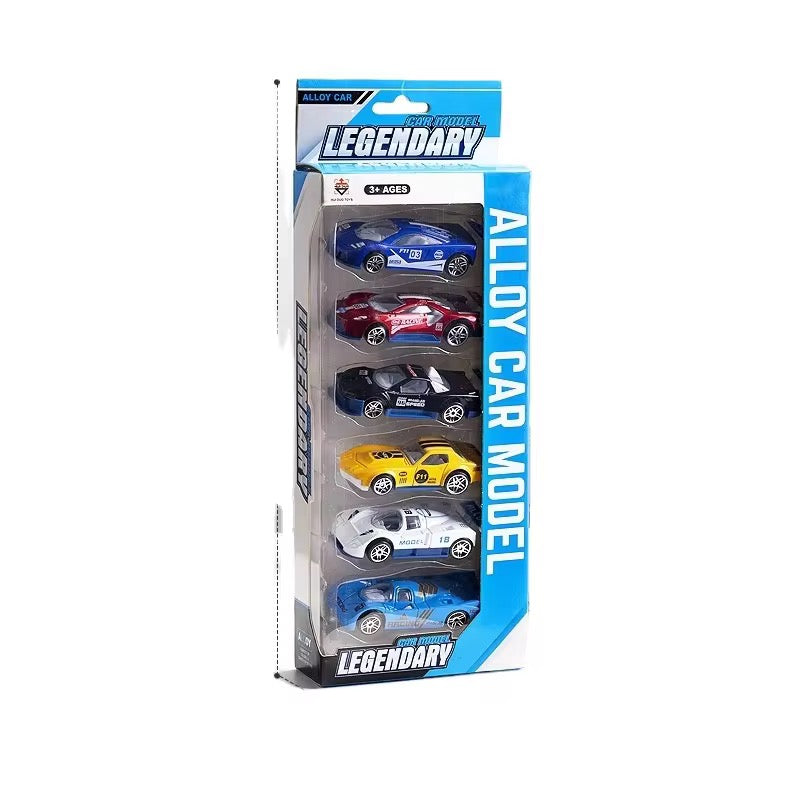 Pack of 6 Mini Metal Cars – Die-Cast Car Model Set for Kids