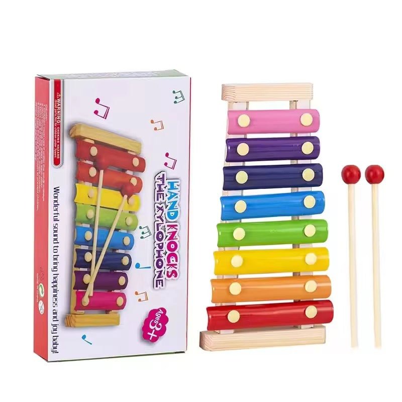 Wooden &amp; Metal Xylophone for Kids – Musical Piano Toy for Early Development