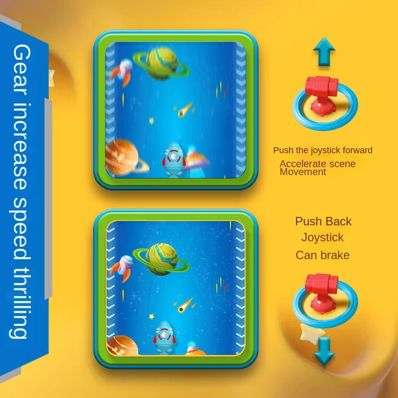Space Adventure Rocket Car Simulator – Steering Wheel Toy for Kids