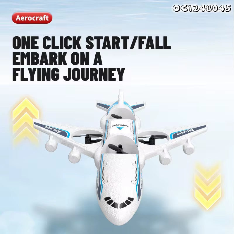 Remote Control Passenger Airplane – 2.4GHz RC Aircraft with 360° Rolls & Flight Circling