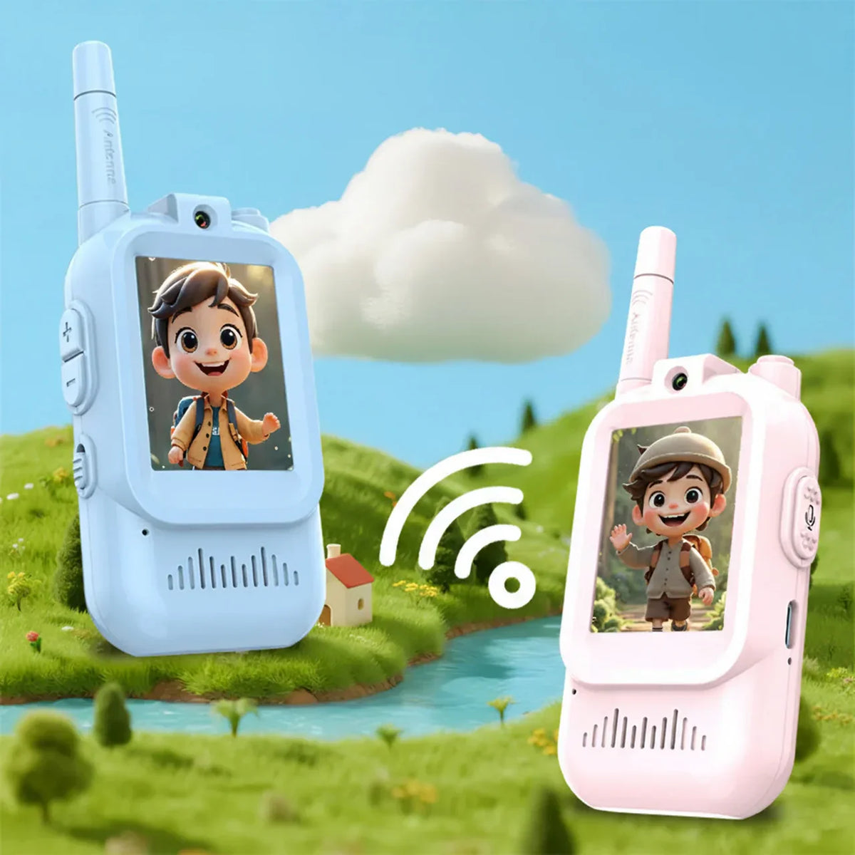 2PCS Rechargeable Kids Video Call Walkie Talkie – Smart Interactive Communication Toy
