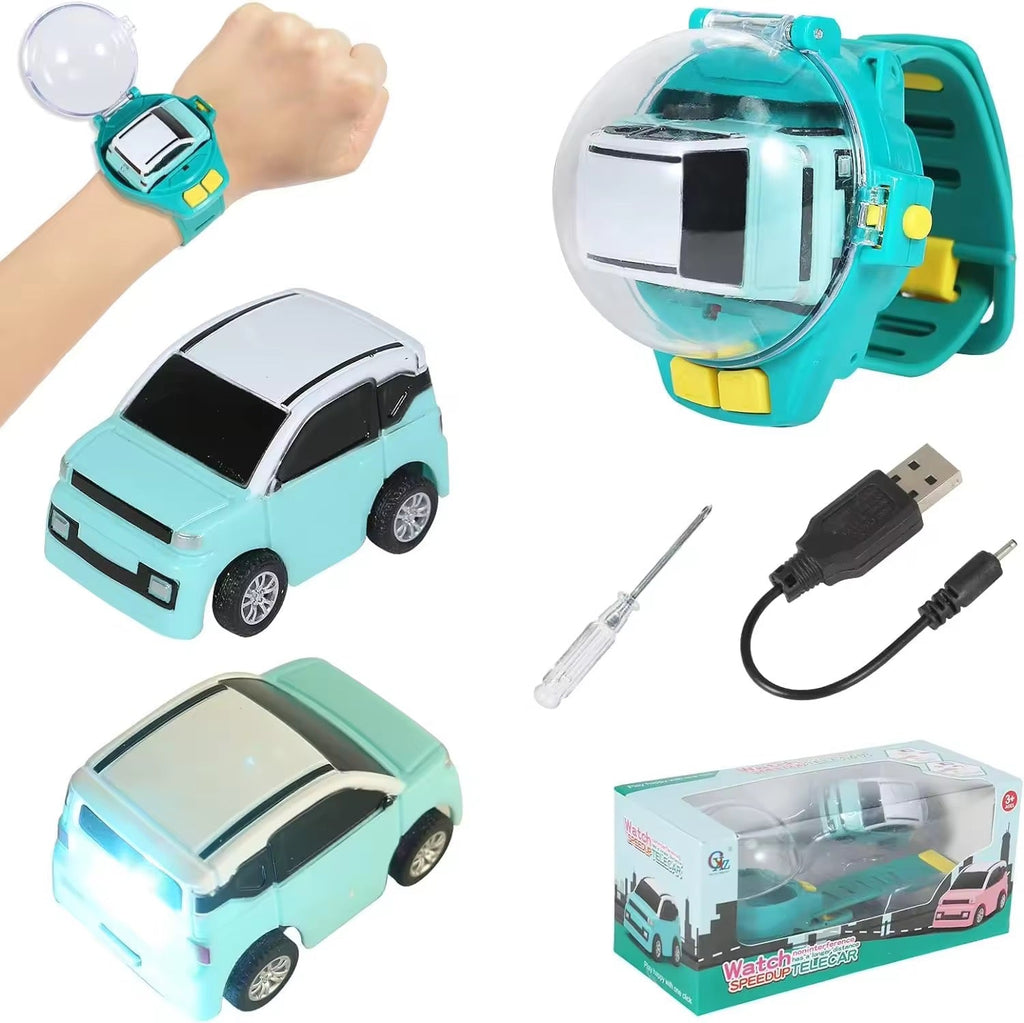 Mini Remote Control Car Watch Toy – 2.4GHz Wrist Racing Car Watch for Kids