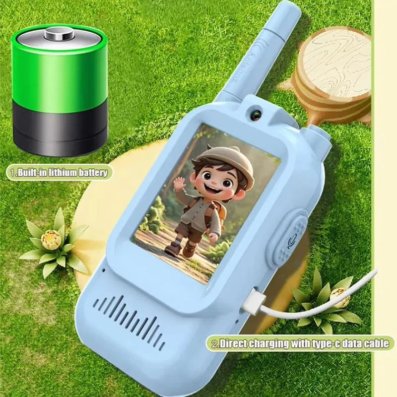 2PCS Rechargeable Kids Video Call Walkie Talkie – Smart Interactive Communication Toy