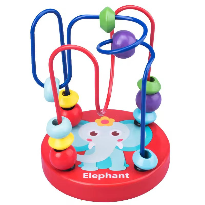 Montessori Wooden Beads Maze Toy – Educational Roller Coaster Puzzle for Kids