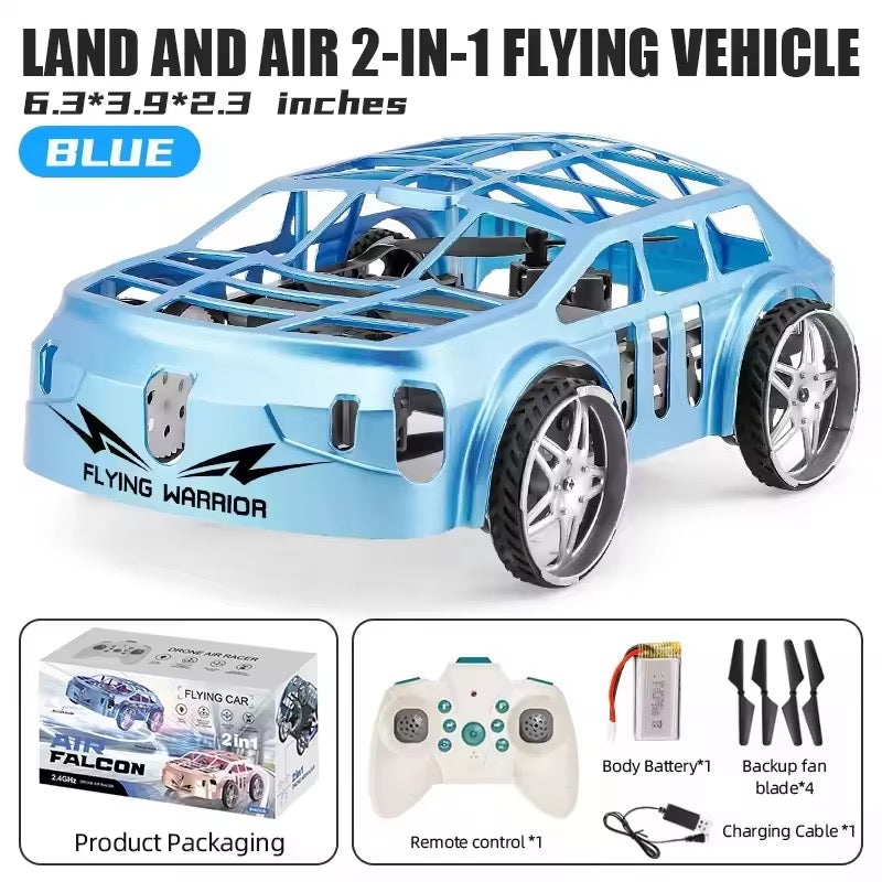 2-in-1 RC Mini Flying Car &amp; Drone – Remote Control Vehicle with Lights