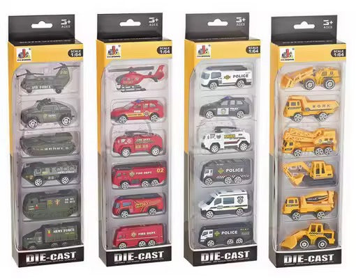 Pack of 4 Mini Metal Cars – Die-Cast Model Set for Kids