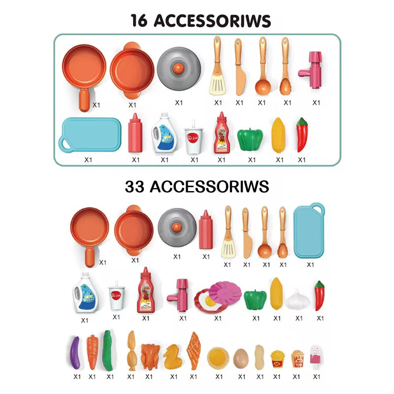 Deluxe Kitchen Play Set – High Quality Pretend Cooking Toy with 16 Accessories