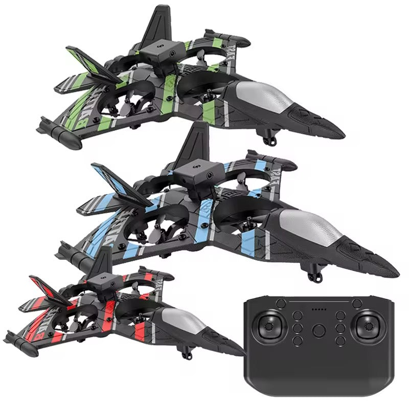 RC Fighter Jet Drone Stunt Plane – Remote Control Aircraft with Lights &amp; 360° Flips