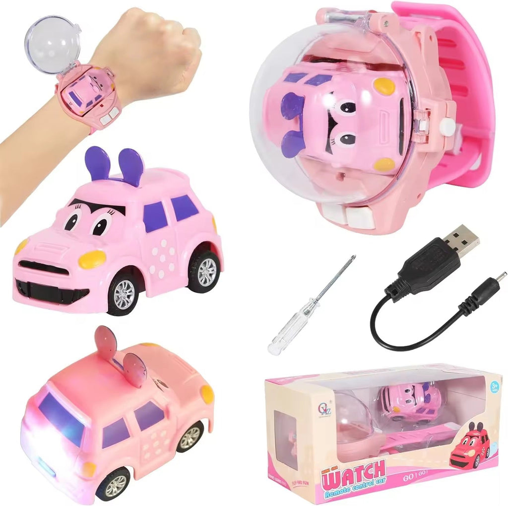 Mini Remote Control Car Watch Toy – 2.4GHz Wrist Racing Car Watch for Kids