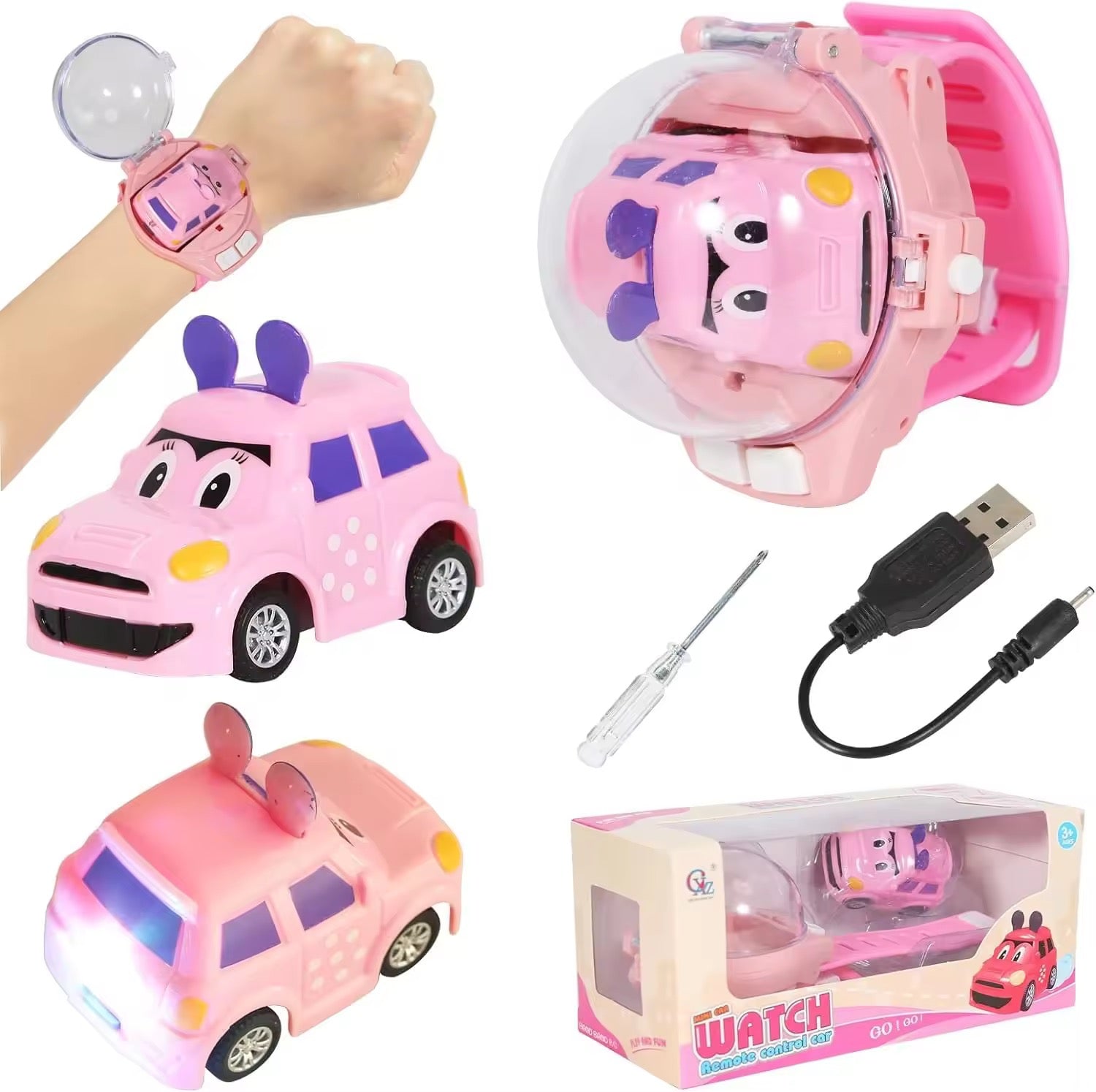 Mini Remote Control Car Watch Toy – 2.4GHz Wrist Racing Car Watch for Kids