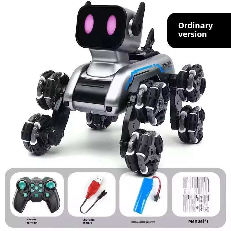 Remote & Watch Control Stunt Robot Dog with Spray Option – Interactive Smart Pet Toy