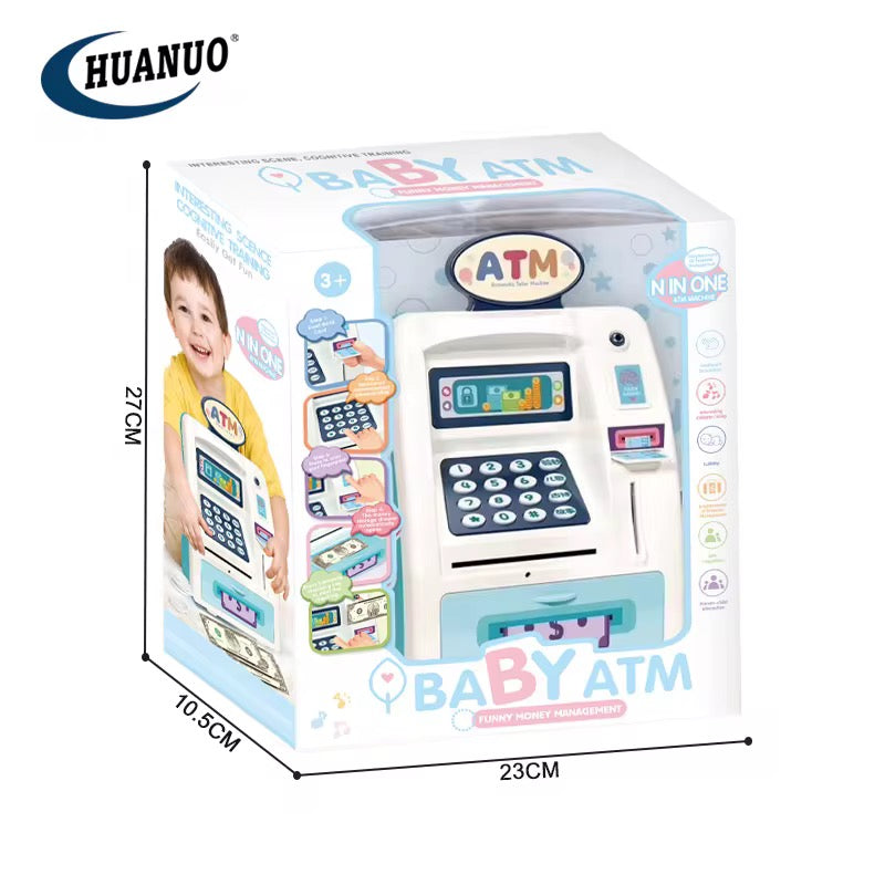 Creative Kids ATM Money Box with Card, Password &amp; Fingerprint – Smart Digital Saving Safe for Kids