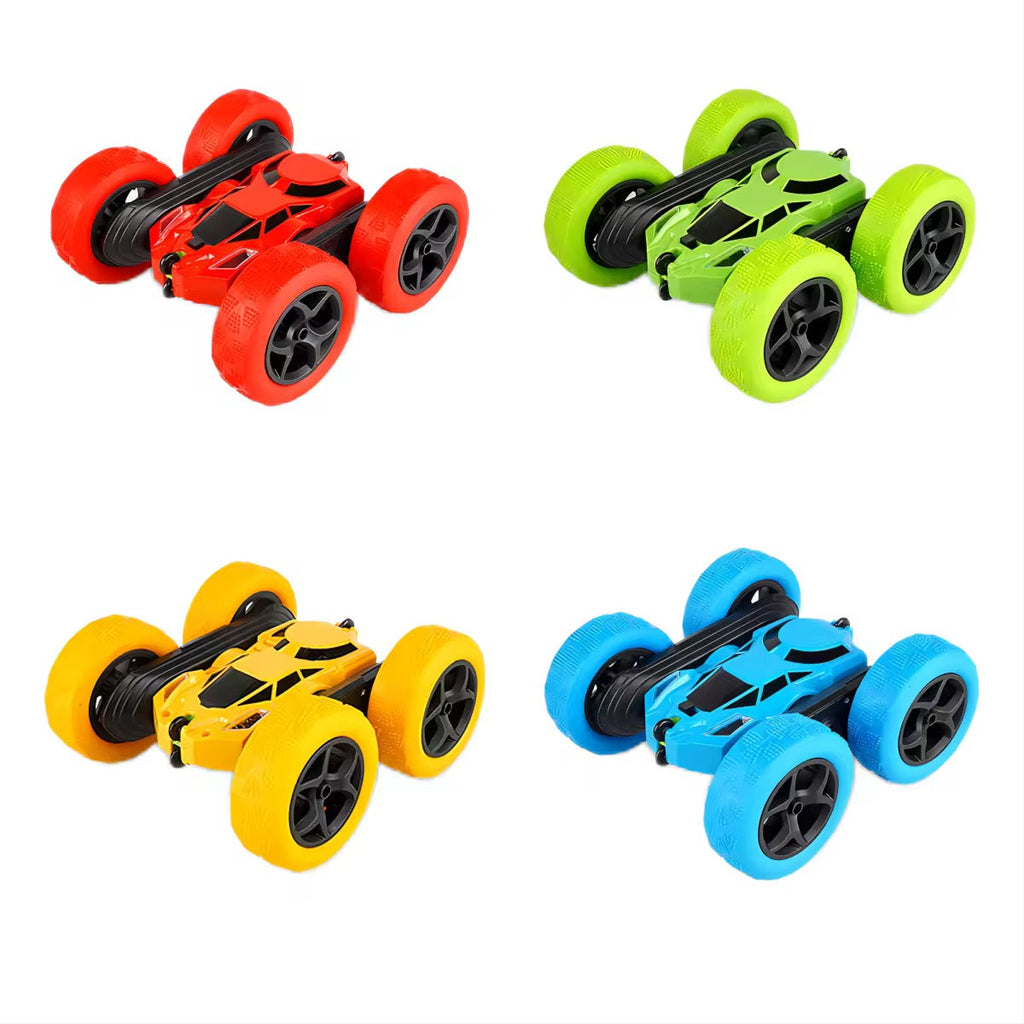 Rechargeable Remote Control Stunt Car – Multi-Color 360° Flip &amp; Racing Toy for Kids