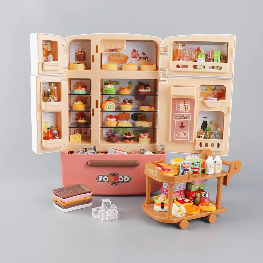 Premium Quality Fridge Toy Set with Fruits &amp; Food Accessories – Kids Kitchen Role Play Toy
