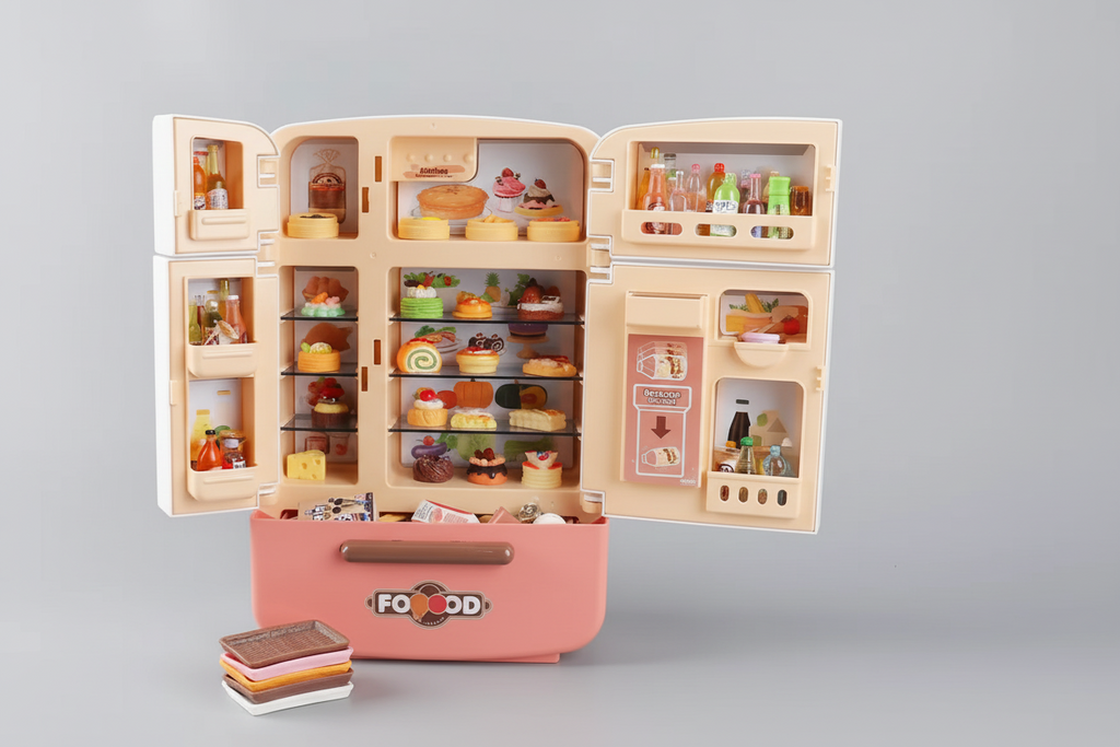 Premium Quality Fridge Toy Set with Fruits &amp; Food Accessories – Kids Kitchen Role Play Toy