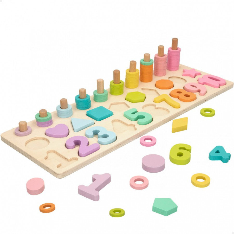 Montessori Wooden Multifunctional Busy Board – Magnetic Fishing Puzzle &amp; Early Education Activity Toy