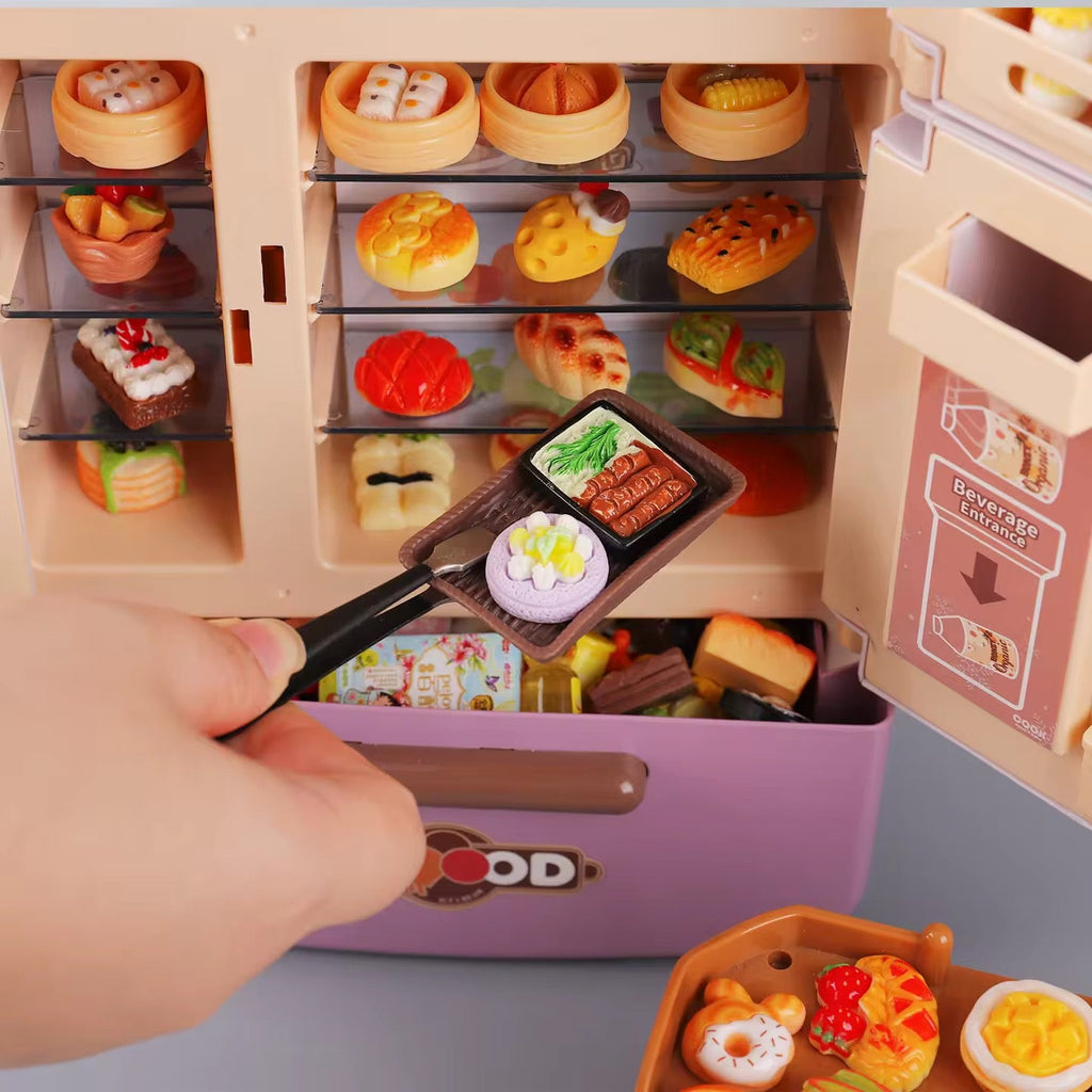 Premium Quality Fridge Toy Set with Fruits &amp; Food Accessories – Kids Kitchen Role Play Toy