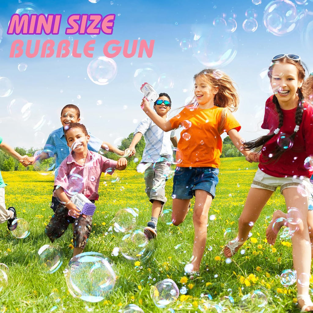 Bubble Machine Gun 36 Holes Blaster for Kids – Automatic Bubble Blower with LED Lights