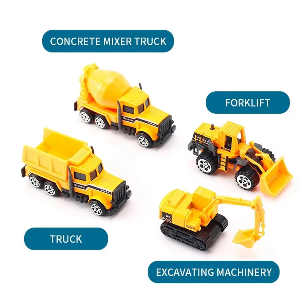 Pack of 4 & 6 Mini Metal Cars – Die-Cast Model Set for Kids