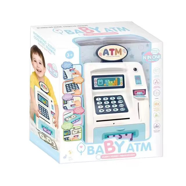 Creative Kids ATM Money Box with Card, Password &amp; Fingerprint – Smart Digital Saving Safe for Kids