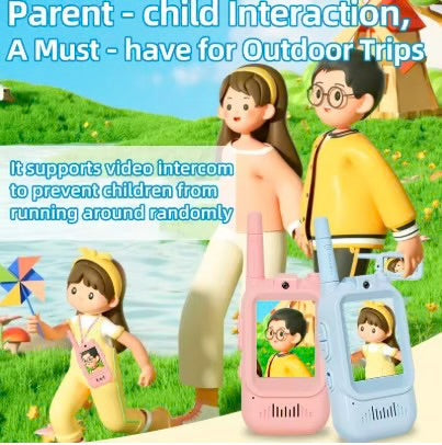 2PCS Rechargeable Kids Video Call Walkie Talkie – Smart Interactive Communication Toy
